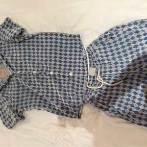 OAS Navy Diamond shirt and shirt set for